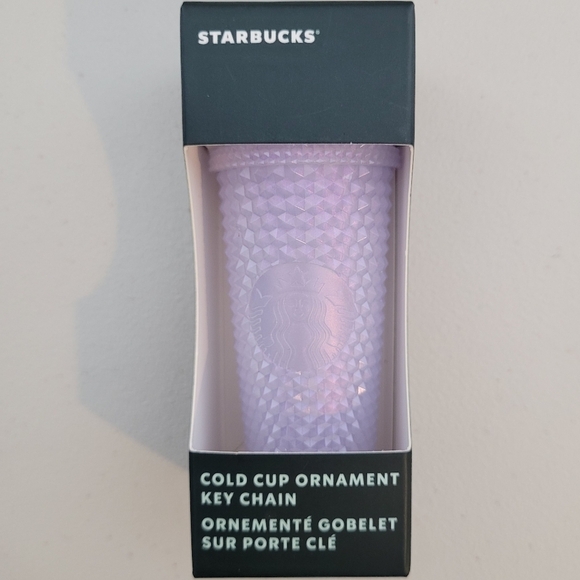 Starbucks White Diamond Cut Cold Cup Keychain - Picture 1 of 5